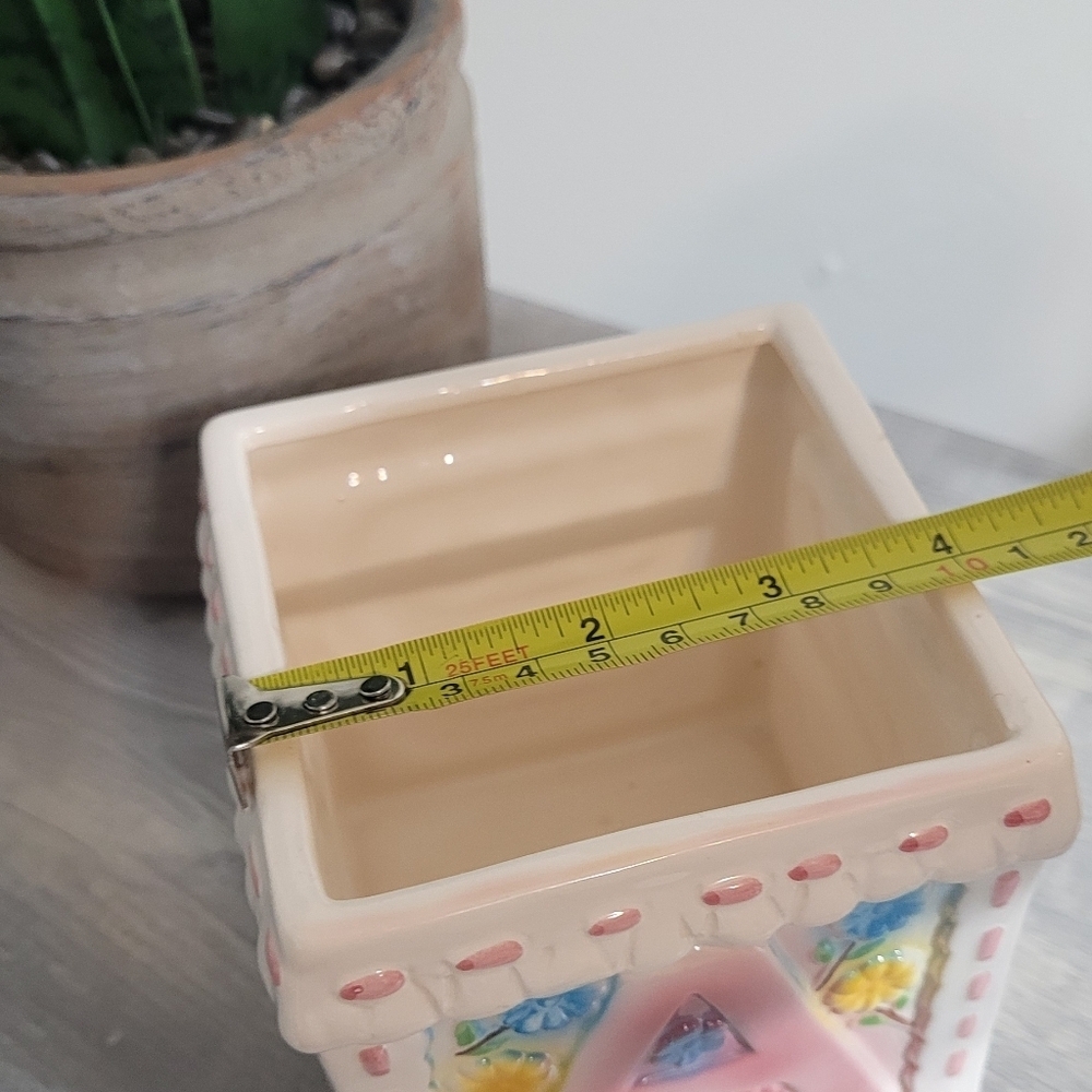 Vintage Pink Nursery Planter Alphabet Square - Picture 7 of 7